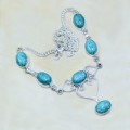 Antique Style Spider Web Matrix Turquoise .925 Silver Necklace
