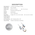 Fiery Opalite, Gemstone .925 Silver Pendant and Earrings Set
