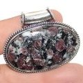 Natural Russian Eudialyte Gemstone .925 Silver Pendant