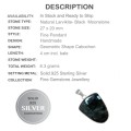 Norwegian Natural Larvikite -Black Moonstone, Gemstone Solid .925 Silver Pendant