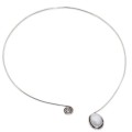Natural Rainbow Moonstone.925 Silver Necklace