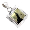Natural Pyrite In Magnetite Gemstone set in  Solid .925 Sterling Silver Pendant