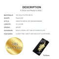 Creative 3d Mini Metal Palm Leaf 18k Gold Plated Bookmark