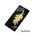 Creative 3d Mini Metal Palm Leaf 18k Gold Plated Bookmark