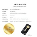 Creative 3d Mini Metal Antique Key 18k Gold Plated Bookmark