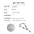 Handmade Antique Style Pink Topaz Gemstone .925 Sterling Silver Necklace