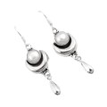 5.68 cts Natural White Pearl Solid .925 Sterling Silver Earrings