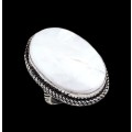 Wonders of Nature Incredible  Mother of Pearl . 925 Silver Size 7 or O