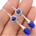 New Arrival Indian Sapphire Quartz Gemstone Solid .925 Sterling Silver Earrings