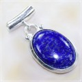 Natural Lapis Lazuli Gemstone .925 Silver Pendant