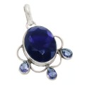 Exquisite Purple Amethyst Gemstone 925 Silver Pendant