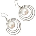 8.99 cts Natural White Pearl Solid .925 Sterling Silver Earrings