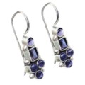 Dainty Natural Purple Amethyst Solid .925 Sterling Silver Earrings