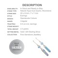Natural Aqua Aura Quartz and Rainbow Moonstone Gemstone Solid .925 Sterling Silver Earrings