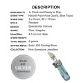 Spectacular Hues Aqua Aura Quartz, Blue Topaz Gemstone Solid .925 Sterling Silver Pendant