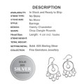 Dainty Chandelier Solid .925 Sterling Silver Earrings