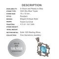 Indonesian Bali- Java Blue Topaz in Solid .925 Sterling Silver Pendant
