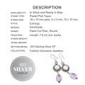 Handmade Antique Style White River Pearl, Pink Topaz Gemstone .925 Silver Earrings