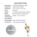 Modern Natural Citrine Gemstone Pendant set in Solid .925 Sterling Silver Pendant