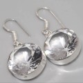 Handmade Clear Quartz Gemstone .925  Silver Earrings