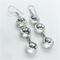 Handmade Gorgeous Sparkle Crystal Quartz Gemstone .925  Silver Earrings