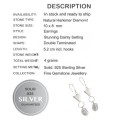 Trendy Natural Herkimer Solid Sterling Silver Dangling Earrings