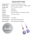 Natural Tiffany Stone, Purple Amethyst and Solid .925 Silver Earrings