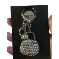 Trendy Black and White Women`s Key Ring