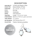 Handmade Natural Mother Of Pearl and White River Pearl .925 Sterling Silver Earrings