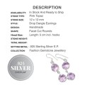 Summer Pastels Pink Topaz Gemstone .925 Silver Earrings