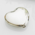 Pretty Silver Heart Shaped Handbag Make up Mirror