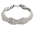 Elegant Evening Wear/ Bridal Silver Diamanté Bracelet