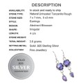 Rare Earth Mined Beauty Natural Unheated Tanzanite Gemstone Solid .925 Silver Earrings