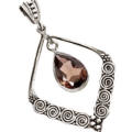 Desirable 4.50 Cts Natural Smoky Topaz .925 Solid Sterling Silver Pendant