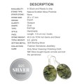 Natural Scottish Moss Prehnite Oval Gemstone .925 Sterling Silver Earrings