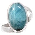 Genuine Earth Mined Aquamarine Set Solid .925 Sterling Silver Ring Size 9.5 OR R1/2