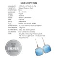 Natural Owyhee Opal Gemstone Solid .925 Sterling Silver Earrings