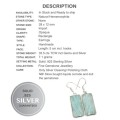 Rare Natural Hemimorphite Crystal Gemstone .925 Sterling Silver Earrings