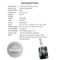 Natural Seraphinite Gemstone .925 Sterling Silver Pendant