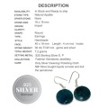 Natural Neon Blue Apatite Round Gemstone .925 Silver Earrings