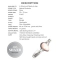 Natural Scolecite Pear Shape Gemstone  .925 Sterling Silver Bangle