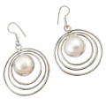 8.99 cts Natural White Pearl Solid .925 Sterling Silver Earrings