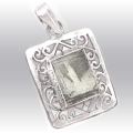 Gibeon Meteorite Solid .925 Solid Sterling Silver Pendant
