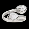 Natural Herkimer Diamond Solid Sterling Silver Ring Size US 9 or R
