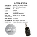 Natural African Kambaba Jasper Gemstone .925 Sterling Silver Pendant