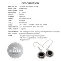 Handmade Dainty Natural Faceted Black Onyx  in .925 Silver Earrings