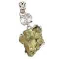 Natural Peruvian Pyrite Cluster Solid .925 Sterling Silver Pendant