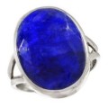 Classically Elegant Indian Sapphire Quartz Solid .925 Silver Ring Size 7.5 or P