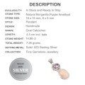 14.88 cts Earth Mined Morganite and Purple Amethyst Gemstone Solid .925 Silver Pendant