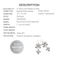 Indonesian - Bali Natural Rose Quartz Gemstone .925 Sterling Silver Earrings